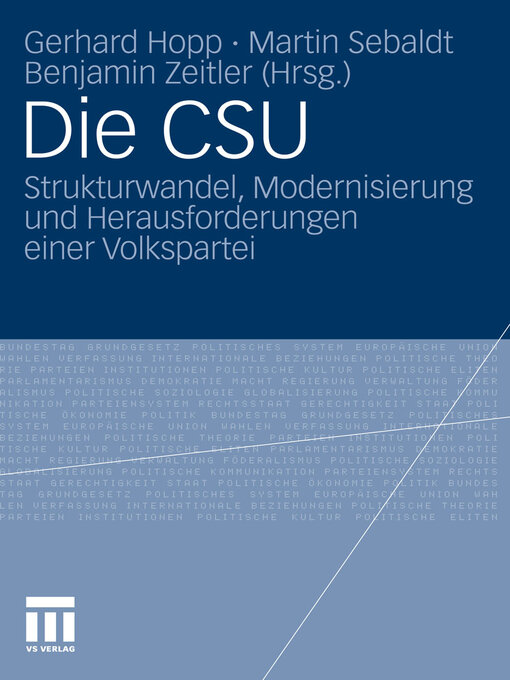 Title details for Die CSU by Gerhard Hopp - Available